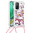 Silicone Candy Rubber TPU Bling-Bling Soft Case Cover with Lanyard Strap S02 for Xiaomi Mi 10T Pro 5G