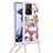 Silicone Candy Rubber TPU Bling-Bling Soft Case Cover with Lanyard Strap S02 for Xiaomi Mi 11T 5G