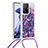 Silicone Candy Rubber TPU Bling-Bling Soft Case Cover with Lanyard Strap S02 for Xiaomi Mi 11T 5G