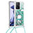 Silicone Candy Rubber TPU Bling-Bling Soft Case Cover with Lanyard Strap S02 for Xiaomi Mi 11T 5G
