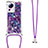 Silicone Candy Rubber TPU Bling-Bling Soft Case Cover with Lanyard Strap S02 for Xiaomi Mi 12 Lite NE 5G