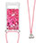 Silicone Candy Rubber TPU Bling-Bling Soft Case Cover with Lanyard Strap S03 for Google Pixel 7a 5G