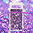 Silicone Candy Rubber TPU Bling-Bling Soft Case Cover with Lanyard Strap S03 for Google Pixel 7a 5G Purple