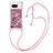 Silicone Candy Rubber TPU Bling-Bling Soft Case Cover with Lanyard Strap S03 for Google Pixel 8 5G