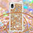 Silicone Candy Rubber TPU Bling-Bling Soft Case Cover with Lanyard Strap S03 for Samsung Galaxy A01 Core