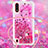 Silicone Candy Rubber TPU Bling-Bling Soft Case Cover with Lanyard Strap S03 for Samsung Galaxy A01 SM-A015