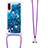 Silicone Candy Rubber TPU Bling-Bling Soft Case Cover with Lanyard Strap S03 for Samsung Galaxy A01 SM-A015