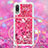 Silicone Candy Rubber TPU Bling-Bling Soft Case Cover with Lanyard Strap S03 for Samsung Galaxy A02