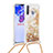 Silicone Candy Rubber TPU Bling-Bling Soft Case Cover with Lanyard Strap S03 for Samsung Galaxy A21 European