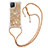 Silicone Candy Rubber TPU Bling-Bling Soft Case Cover with Lanyard Strap S03 for Samsung Galaxy A22 4G