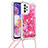 Silicone Candy Rubber TPU Bling-Bling Soft Case Cover with Lanyard Strap S03 for Samsung Galaxy A23 5G