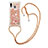 Silicone Candy Rubber TPU Bling-Bling Soft Case Cover with Lanyard Strap S03 for Samsung Galaxy A30