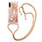 Silicone Candy Rubber TPU Bling-Bling Soft Case Cover with Lanyard Strap S03 for Samsung Galaxy A30S