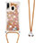 Silicone Candy Rubber TPU Bling-Bling Soft Case Cover with Lanyard Strap S03 for Samsung Galaxy A40