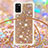 Silicone Candy Rubber TPU Bling-Bling Soft Case Cover with Lanyard Strap S03 for Samsung Galaxy A41