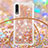 Silicone Candy Rubber TPU Bling-Bling Soft Case Cover with Lanyard Strap S03 for Samsung Galaxy A50