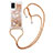 Silicone Candy Rubber TPU Bling-Bling Soft Case Cover with Lanyard Strap S03 for Samsung Galaxy A71 4G A715