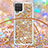 Silicone Candy Rubber TPU Bling-Bling Soft Case Cover with Lanyard Strap S03 for Samsung Galaxy F12