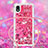 Silicone Candy Rubber TPU Bling-Bling Soft Case Cover with Lanyard Strap S03 for Samsung Galaxy M01 Core