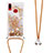 Silicone Candy Rubber TPU Bling-Bling Soft Case Cover with Lanyard Strap S03 for Samsung Galaxy M01s