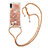 Silicone Candy Rubber TPU Bling-Bling Soft Case Cover with Lanyard Strap S03 for Samsung Galaxy M10