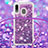 Silicone Candy Rubber TPU Bling-Bling Soft Case Cover with Lanyard Strap S03 for Samsung Galaxy M10S