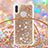 Silicone Candy Rubber TPU Bling-Bling Soft Case Cover with Lanyard Strap S03 for Samsung Galaxy M11