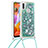 Silicone Candy Rubber TPU Bling-Bling Soft Case Cover with Lanyard Strap S03 for Samsung Galaxy M11