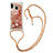 Silicone Candy Rubber TPU Bling-Bling Soft Case Cover with Lanyard Strap S03 for Samsung Galaxy M20