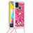 Silicone Candy Rubber TPU Bling-Bling Soft Case Cover with Lanyard Strap S03 for Samsung Galaxy M31