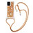 Silicone Candy Rubber TPU Bling-Bling Soft Case Cover with Lanyard Strap S03 for Samsung Galaxy M80S