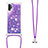 Silicone Candy Rubber TPU Bling-Bling Soft Case Cover with Lanyard Strap S03 for Samsung Galaxy Note 10 Plus 5G