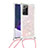 Silicone Candy Rubber TPU Bling-Bling Soft Case Cover with Lanyard Strap S03 for Samsung Galaxy Note 20 Ultra 5G