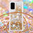 Silicone Candy Rubber TPU Bling-Bling Soft Case Cover with Lanyard Strap S03 for Samsung Galaxy S20