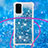 Silicone Candy Rubber TPU Bling-Bling Soft Case Cover with Lanyard Strap S03 for Samsung Galaxy S20 5G