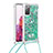 Silicone Candy Rubber TPU Bling-Bling Soft Case Cover with Lanyard Strap S03 for Samsung Galaxy S20 FE (2022) 5G