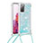 Silicone Candy Rubber TPU Bling-Bling Soft Case Cover with Lanyard Strap S03 for Samsung Galaxy S20 FE (2022) 5G