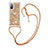 Silicone Candy Rubber TPU Bling-Bling Soft Case Cover with Lanyard Strap S03 for Samsung Galaxy S20 FE 4G