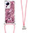 Silicone Candy Rubber TPU Bling-Bling Soft Case Cover with Lanyard Strap S03 for Xiaomi Civi 2 5G