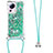 Silicone Candy Rubber TPU Bling-Bling Soft Case Cover with Lanyard Strap S03 for Xiaomi Civi 2 5G