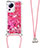 Silicone Candy Rubber TPU Bling-Bling Soft Case Cover with Lanyard Strap S03 for Xiaomi Civi 2 5G