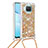 Silicone Candy Rubber TPU Bling-Bling Soft Case Cover with Lanyard Strap S03 for Xiaomi Mi 10i 5G