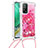 Silicone Candy Rubber TPU Bling-Bling Soft Case Cover with Lanyard Strap S03 for Xiaomi Mi 10T 5G