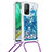 Silicone Candy Rubber TPU Bling-Bling Soft Case Cover with Lanyard Strap S03 for Xiaomi Mi 10T 5G