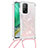 Silicone Candy Rubber TPU Bling-Bling Soft Case Cover with Lanyard Strap S03 for Xiaomi Mi 10T 5G