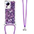 Silicone Candy Rubber TPU Bling-Bling Soft Case Cover with Lanyard Strap S03 for Xiaomi Mi 12 Lite NE 5G