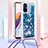 Silicone Candy Rubber TPU Bling-Bling Soft Case Cover with Lanyard Strap S03 for Xiaomi Poco C55