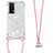 Silicone Candy Rubber TPU Bling-Bling Soft Case Cover with Lanyard Strap S03 for Xiaomi Poco F5 Pro 5G