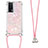 Silicone Candy Rubber TPU Bling-Bling Soft Case Cover with Lanyard Strap S03 for Xiaomi Redmi K60 5G