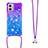 Silicone Candy Rubber TPU Bling-Bling Soft Case Cover with Lanyard Strap YB1 for Motorola Moto G 5G (2023)